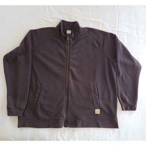 Men's Carhartt Black Heavyweight Fleece Full Zip Front Sweatshirt  3XL